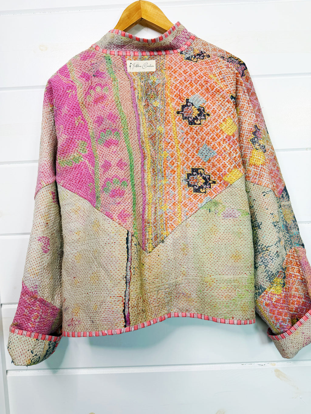 Patchwork Kantha Jacket – Quilted Reversible Blanket Coat