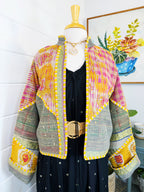 Patchwork Kantha Jacket – Quilted Reversible Blanket Coat