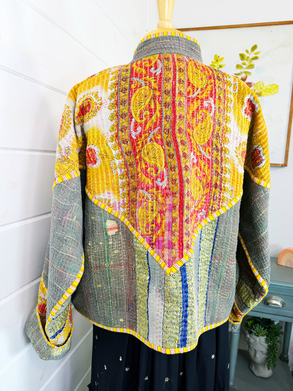 Patchwork Kantha Jacket – Quilted Reversible Blanket Coat