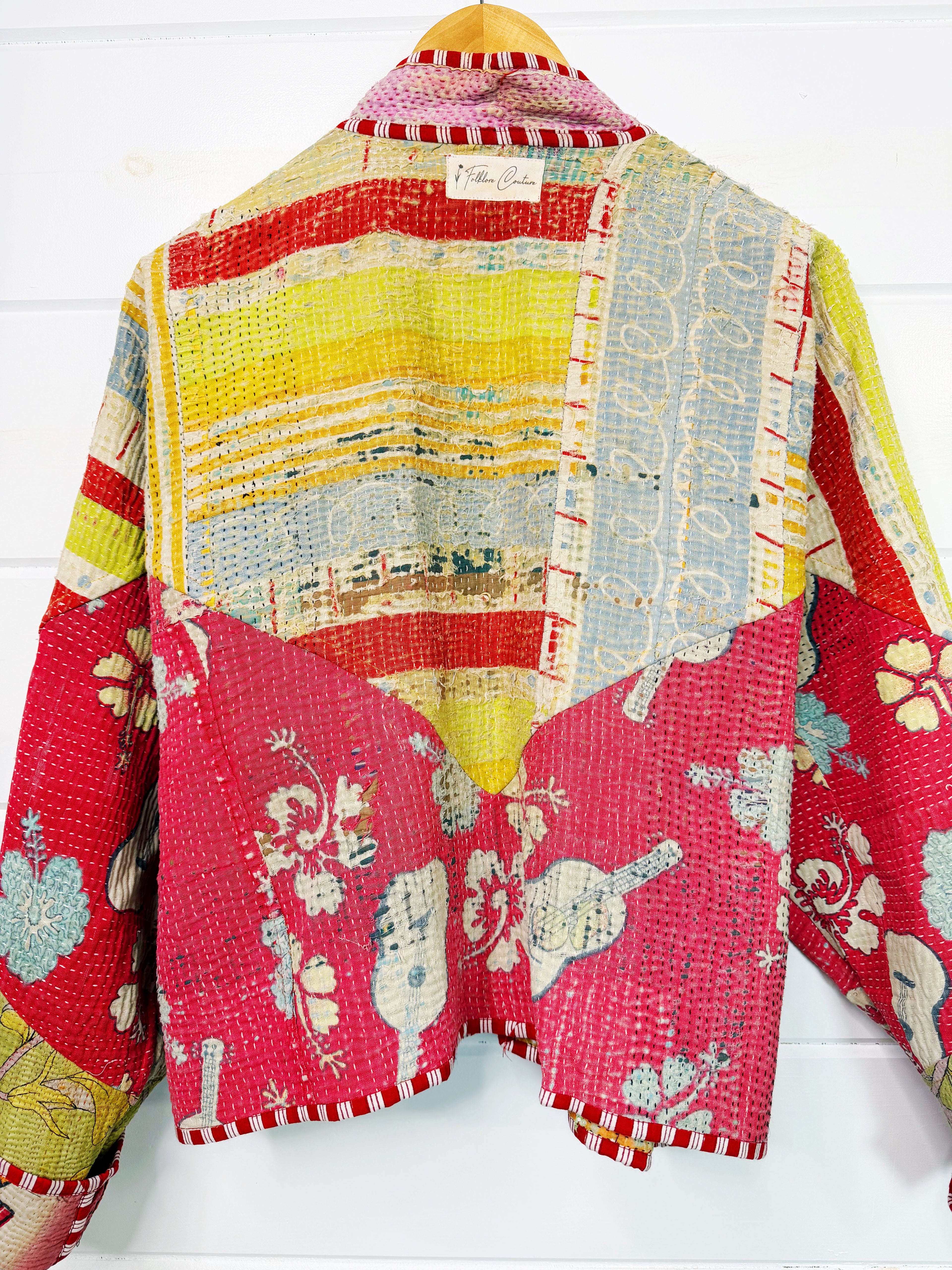 Patchwork Kantha Jacket – Quilted Reversible Blanket Coat