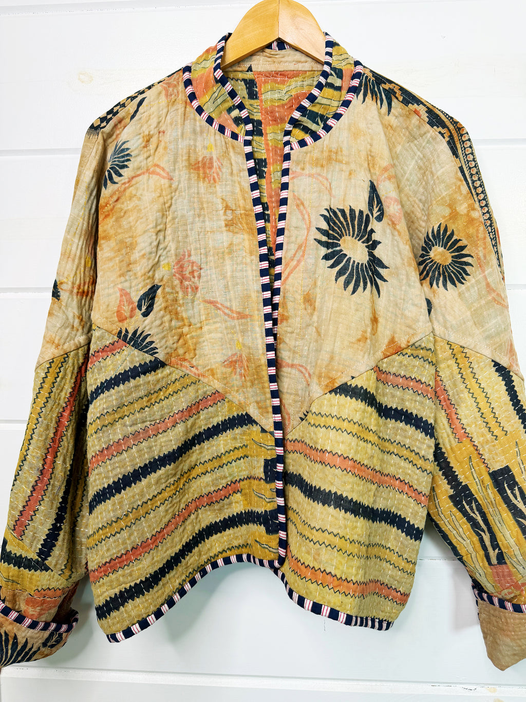 Patchwork Kantha Jacket – Quilted Reversible Blanket Coat