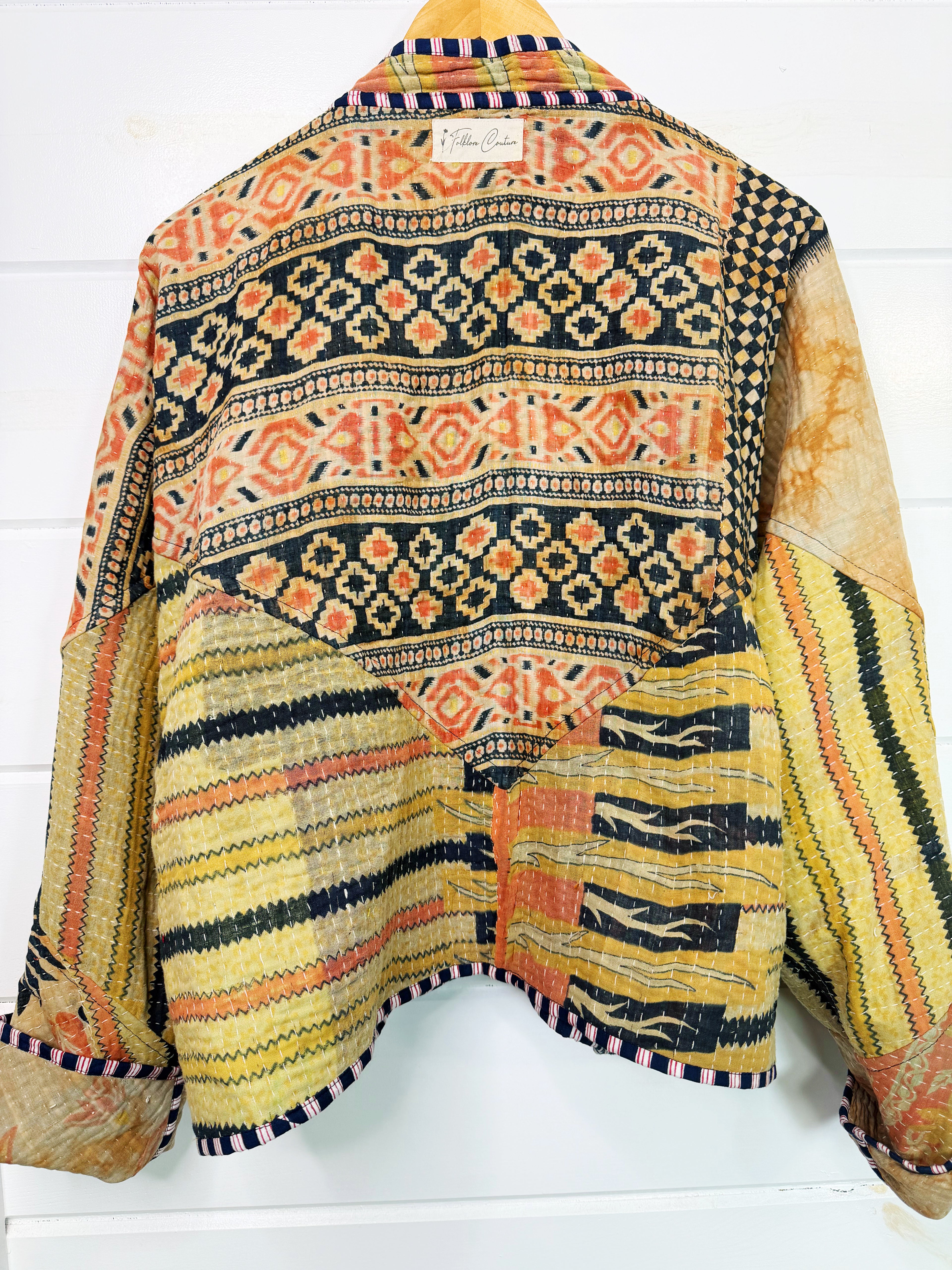 Patchwork Kantha Jacket – Quilted Reversible Blanket Coat