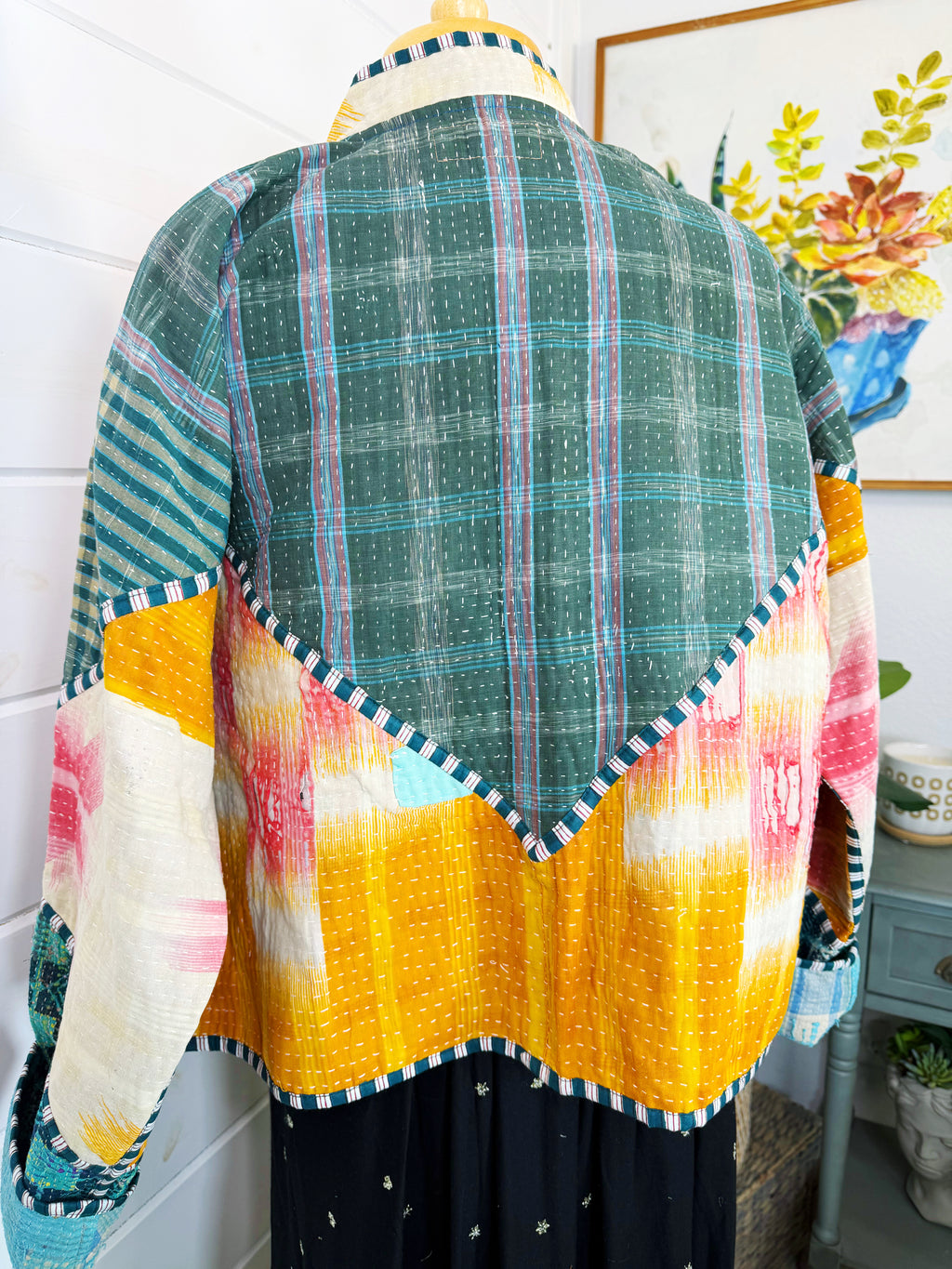 Patchwork Kantha Jacket – Quilted Reversible Blanket Coat