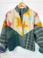 Patchwork Kantha Jacket – Quilted Reversible Blanket Coat