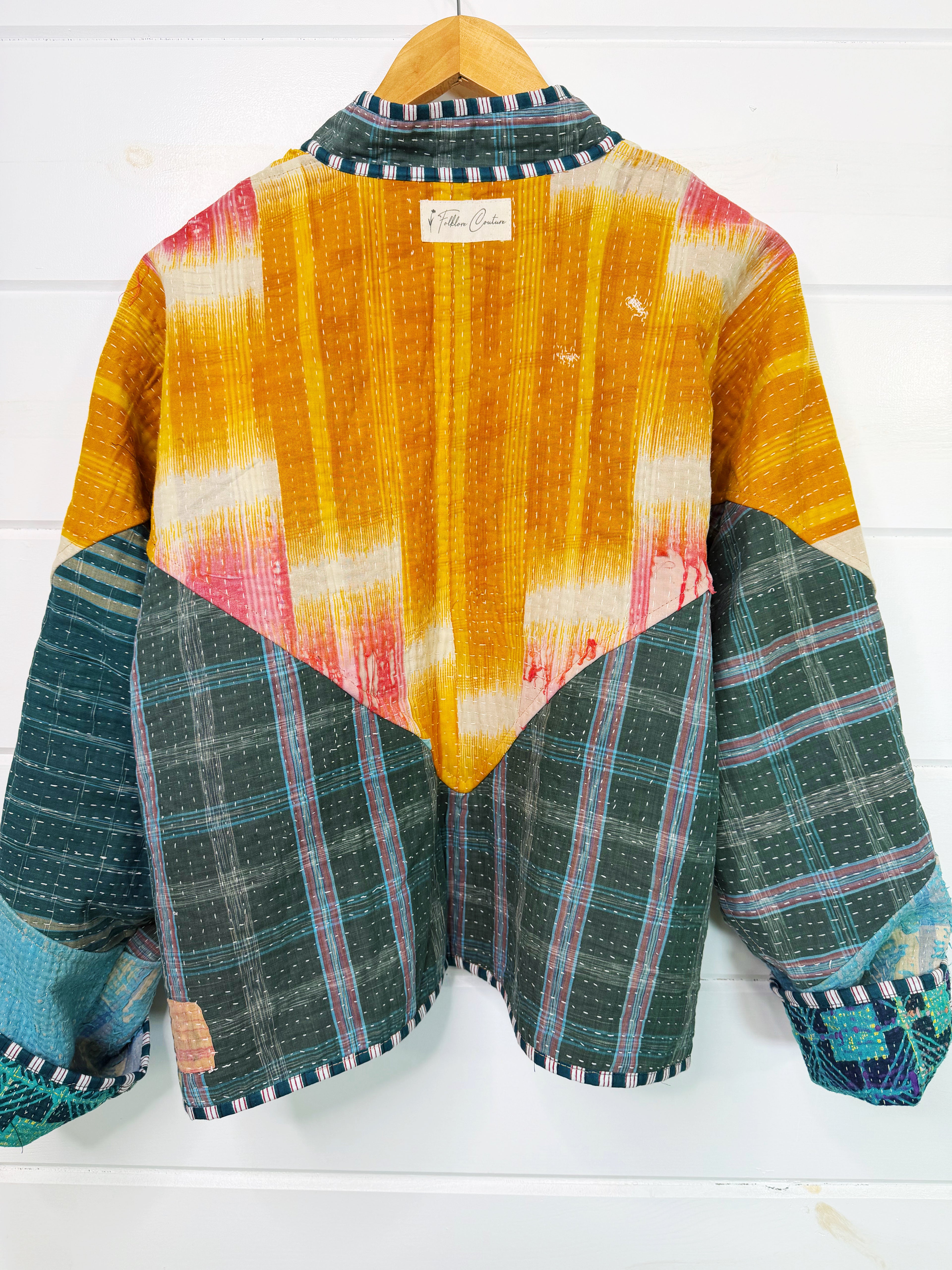 Patchwork Kantha Jacket – Quilted Reversible Blanket Coat