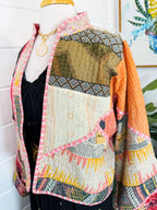 Patchwork Kantha Jacket – Quilted Reversible Blanket Coat