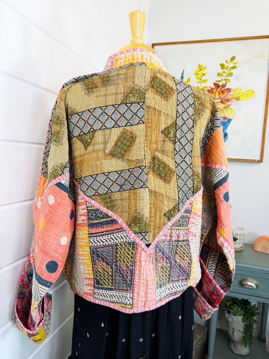 Patchwork Kantha Jacket – Quilted Reversible Blanket Coat