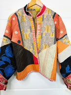 Patchwork Kantha Jacket – Quilted Reversible Blanket Coat