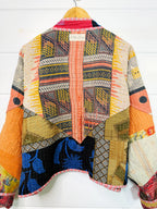 Patchwork Kantha Jacket – Quilted Reversible Blanket Coat
