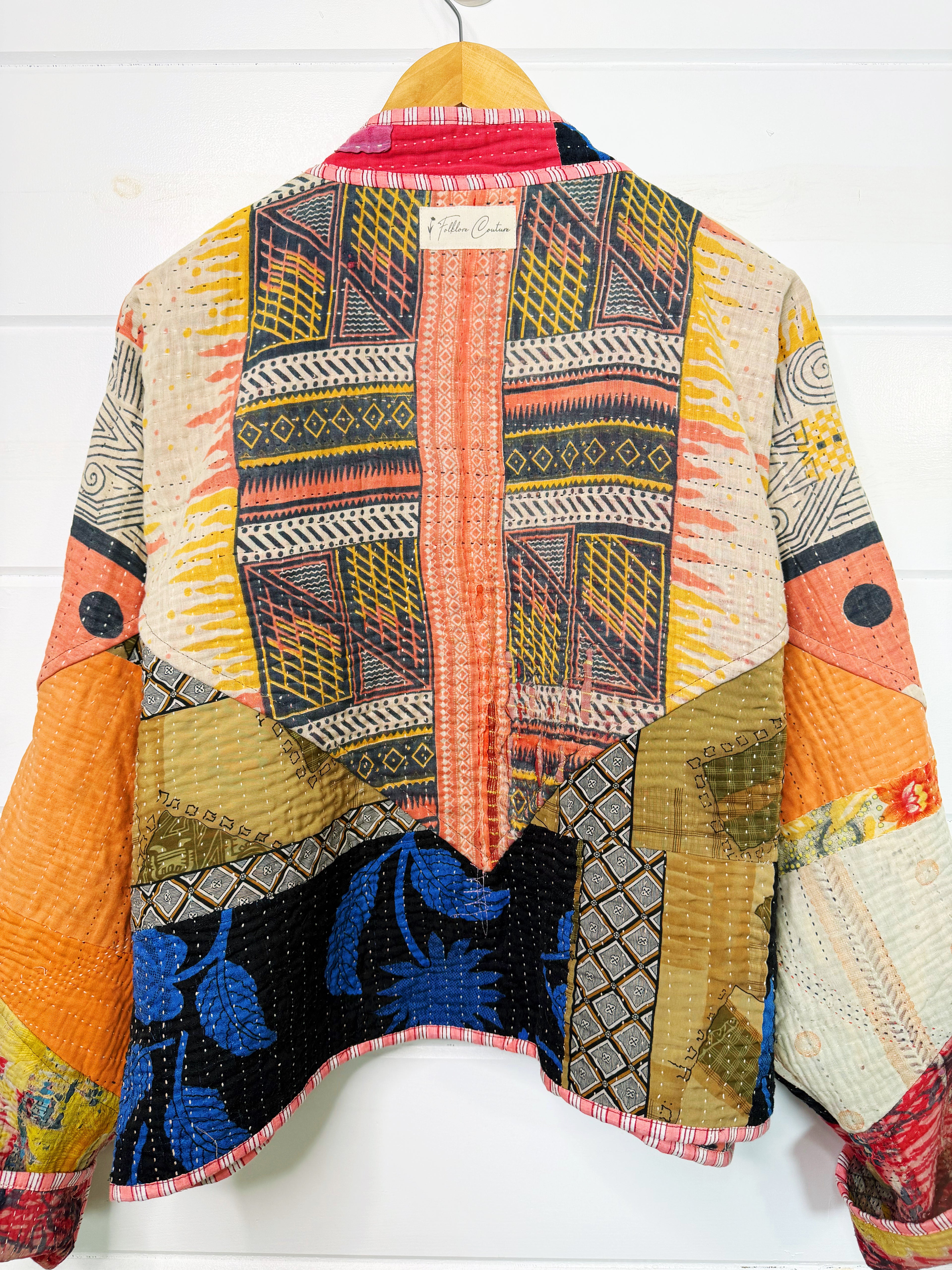 Patchwork Kantha Jacket – Quilted Reversible Blanket Coat