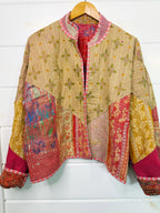 Patchwork Kantha Jacket – Quilted Reversible Blanket Coat