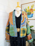 Patchwork Kantha Jacket – Quilted Reversible Blanket Coat