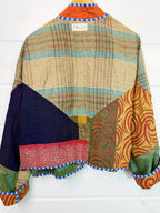 Patchwork Kantha Jacket – Quilted Reversible Blanket Coat