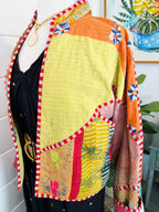 Patchwork Kantha Jacket – Quilted Reversible Blanket Coat