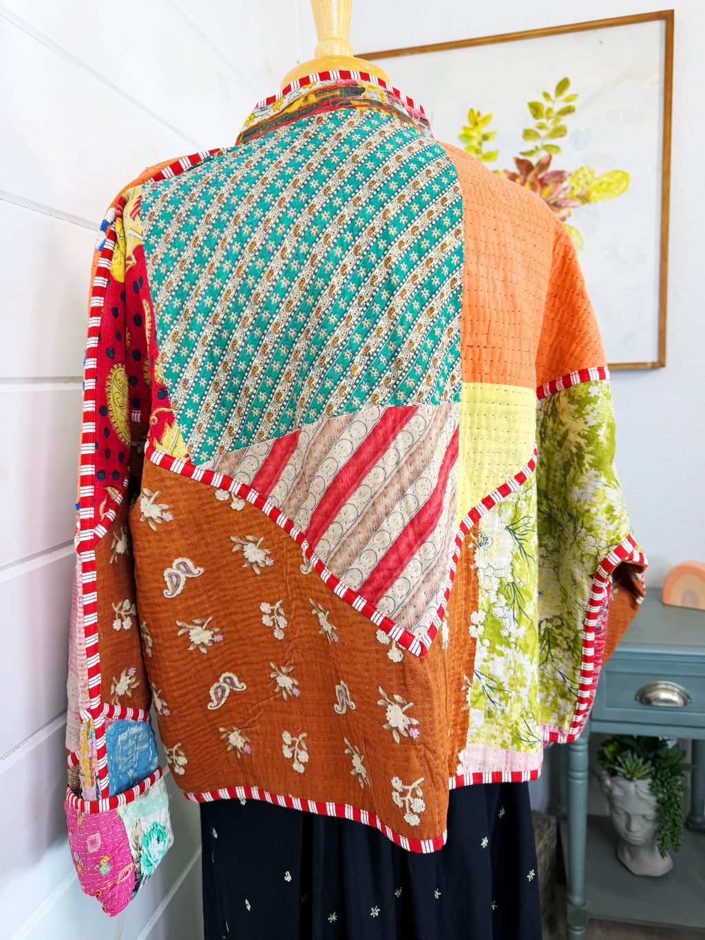 Patchwork Kantha Jacket – Quilted Reversible Blanket Coat