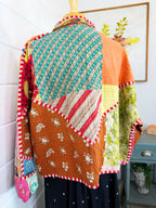 Patchwork Kantha Jacket – Quilted Reversible Blanket Coat