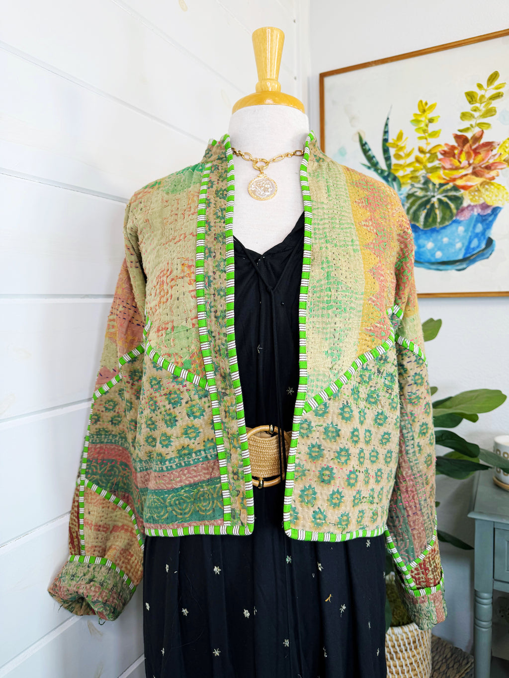 Patchwork Kantha Jacket – Quilted Reversible Blanket Coat