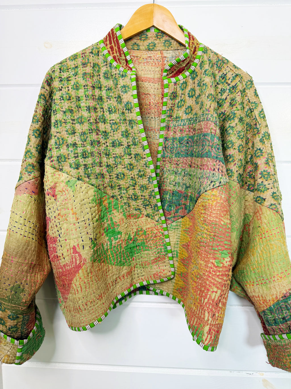 Patchwork Kantha Jacket – Quilted Reversible Blanket Coat