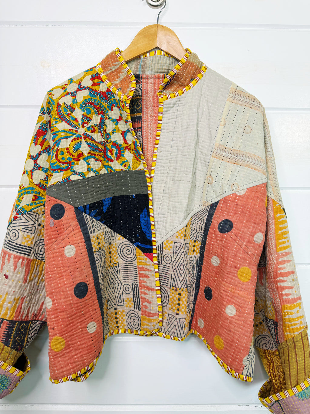 Patchwork Kantha Jacket – Quilted Reversible Blanket Coat