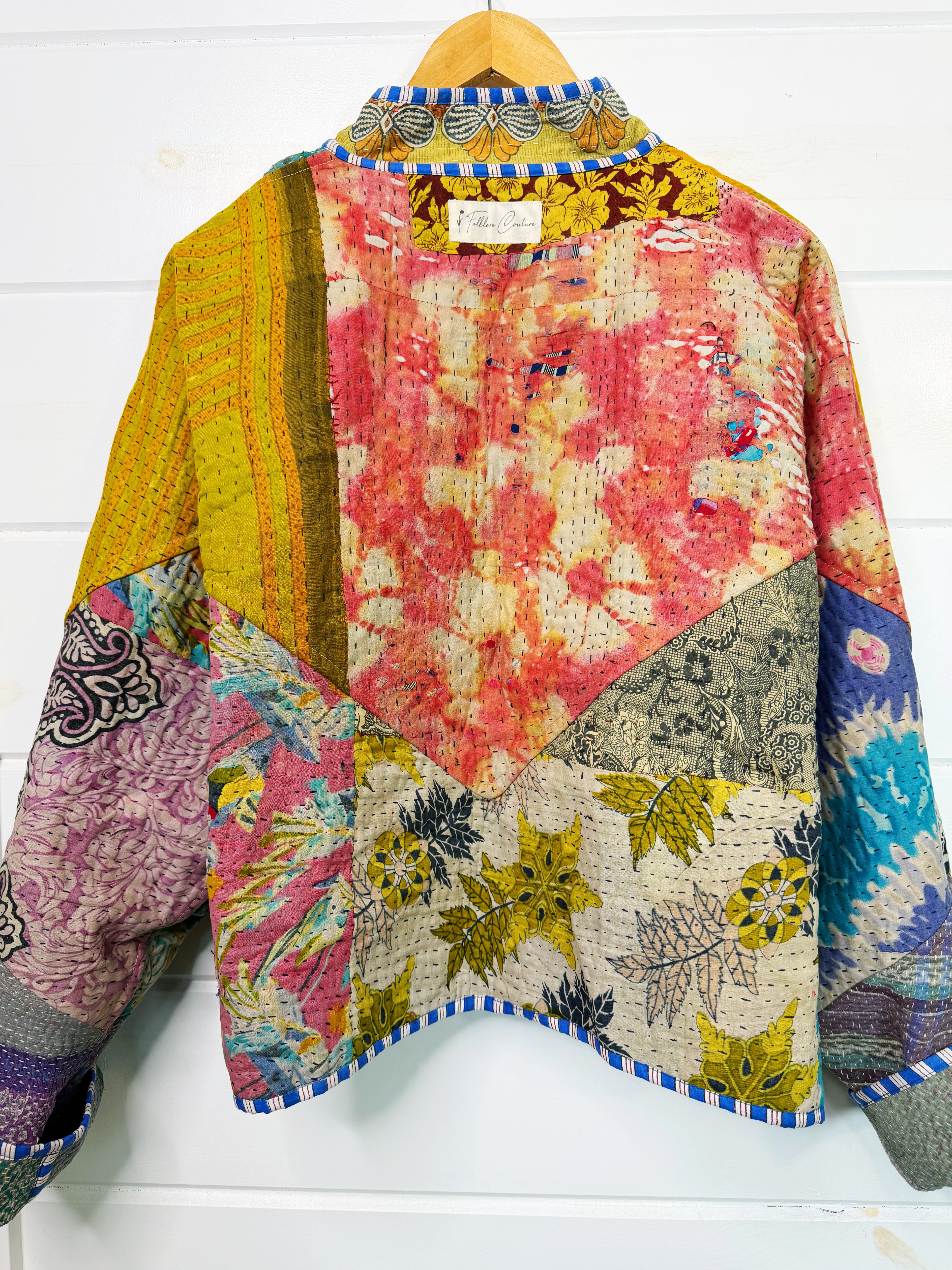 Patchwork Kantha Jacket – Quilted Reversible Blanket Coat