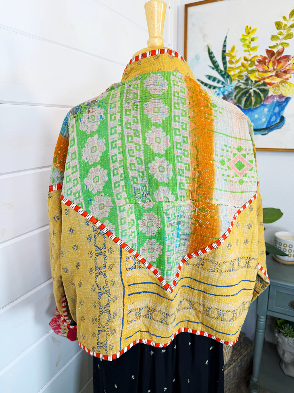 Patchwork Kantha Jacket – Quilted Reversible Blanket Coat