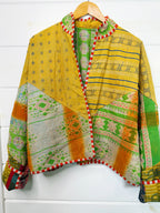 Patchwork Kantha Jacket – Quilted Reversible Blanket Coat
