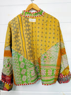 Patchwork Kantha Jacket – Quilted Reversible Blanket Coat