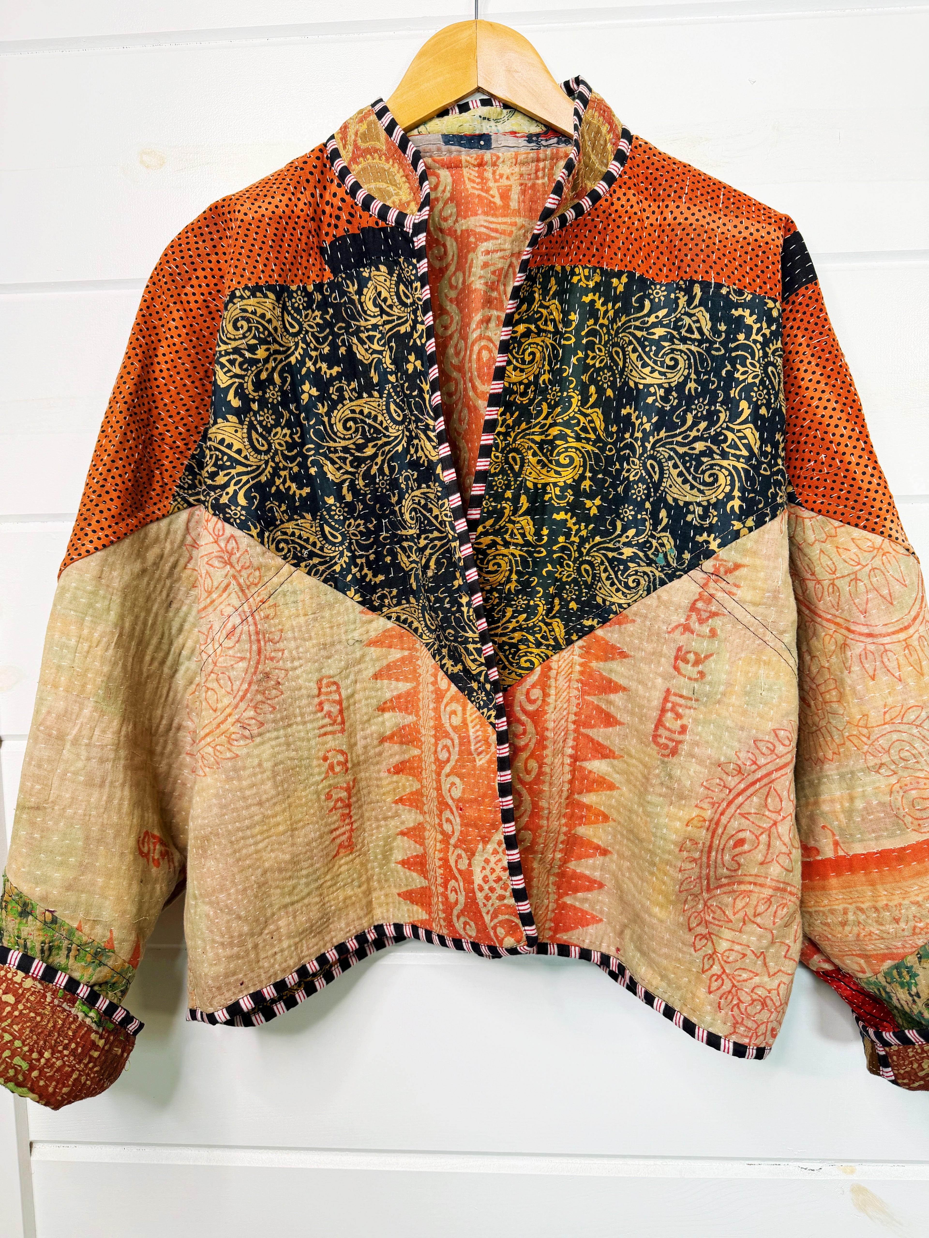 Patchwork Kantha Jacket – Quilted Reversible Blanket Coat