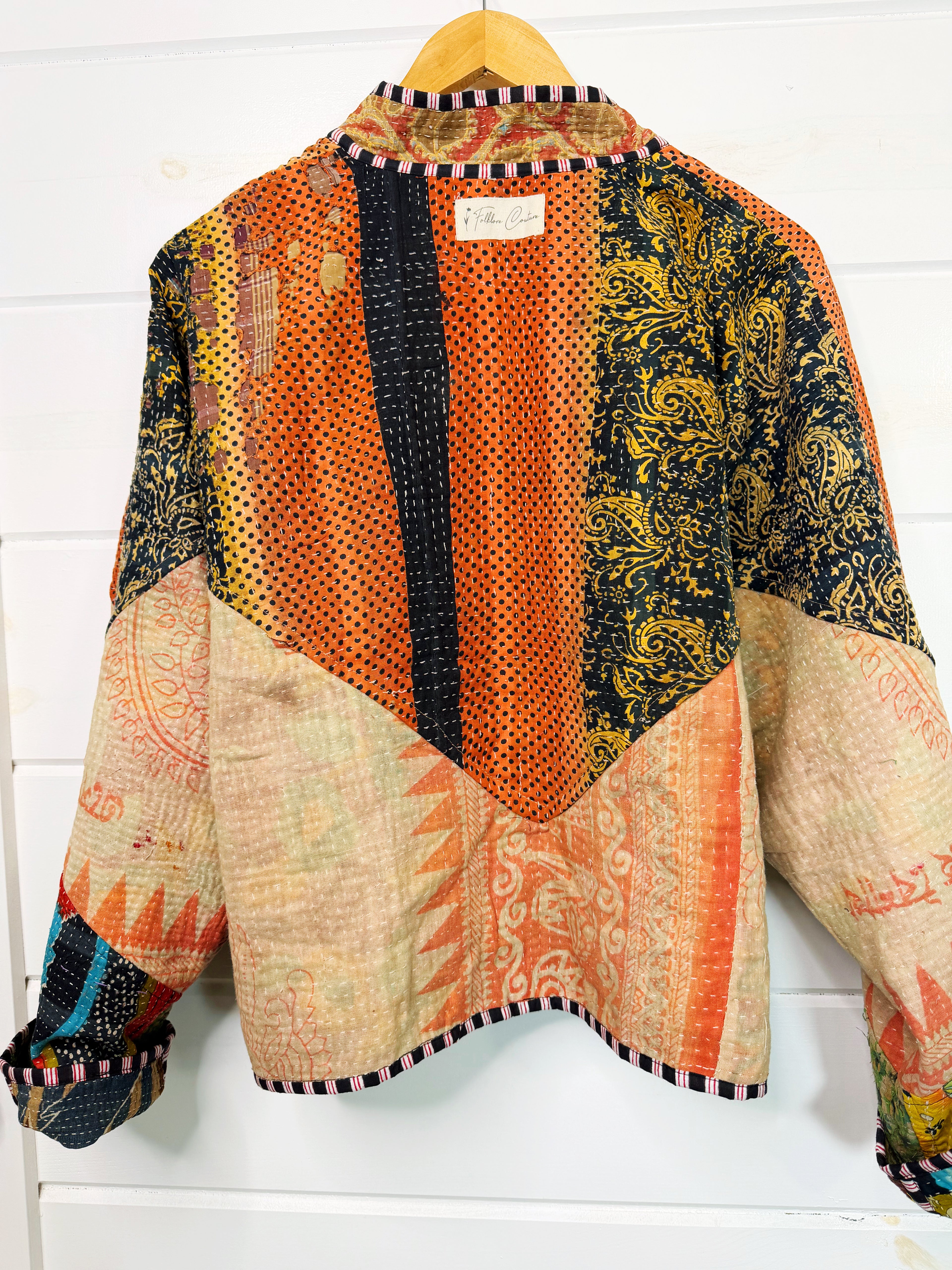 Patchwork Kantha Jacket – Quilted Reversible Blanket Coat