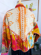 Patchwork Kantha Jacket – Quilted Reversible Blanket Coat