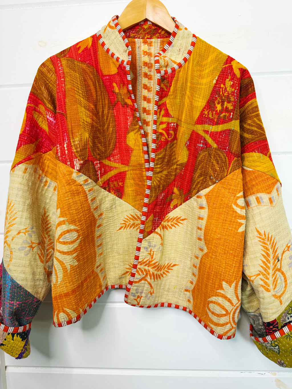 Patchwork Kantha Jacket – Quilted Reversible Blanket Coat