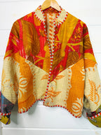 Patchwork Kantha Jacket – Quilted Reversible Blanket Coat
