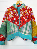 Patchwork Kantha Jacket – Quilted Reversible Blanket Coat