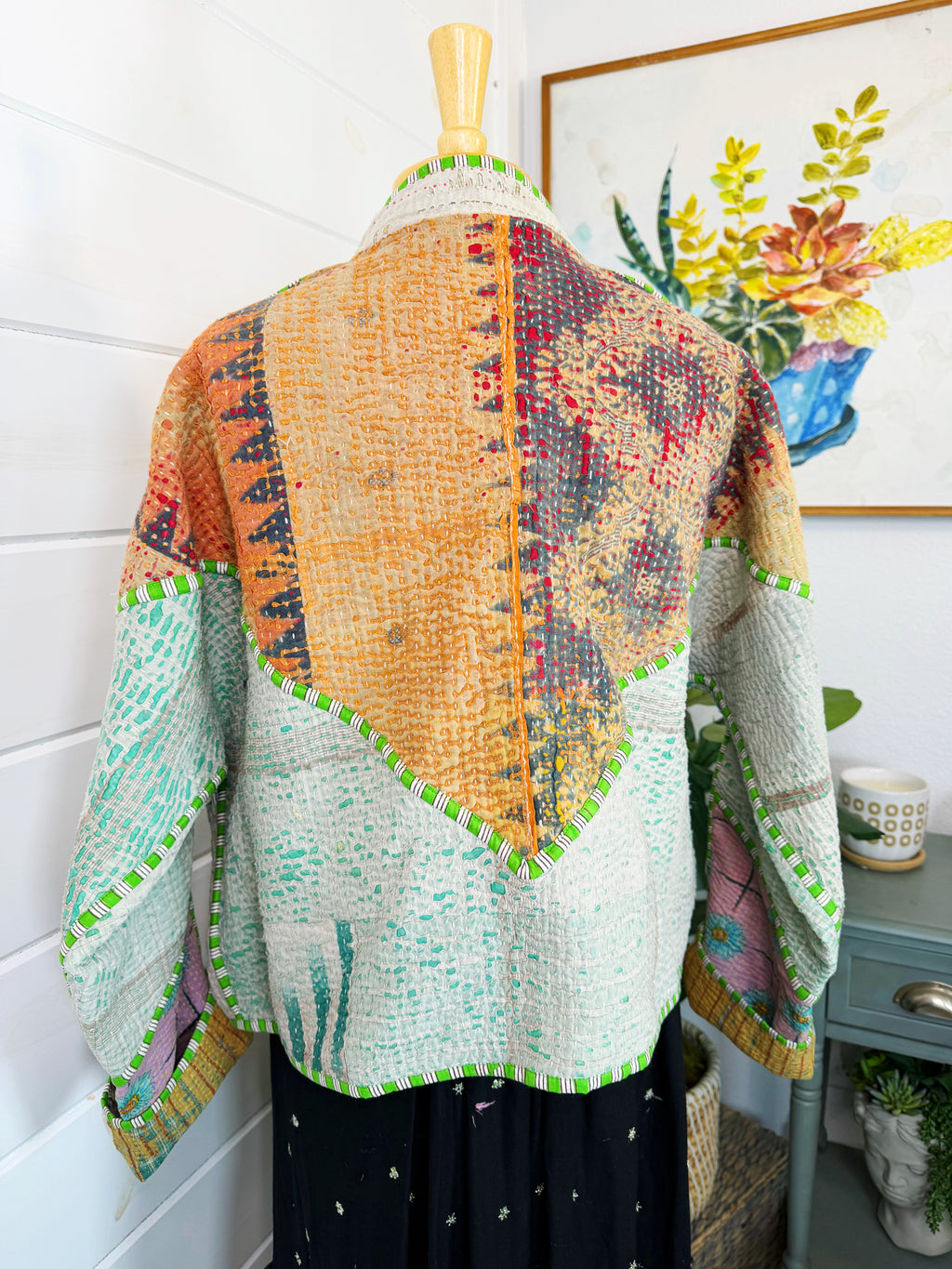 Patchwork Kantha Jacket – Quilted Reversible Blanket Coat
