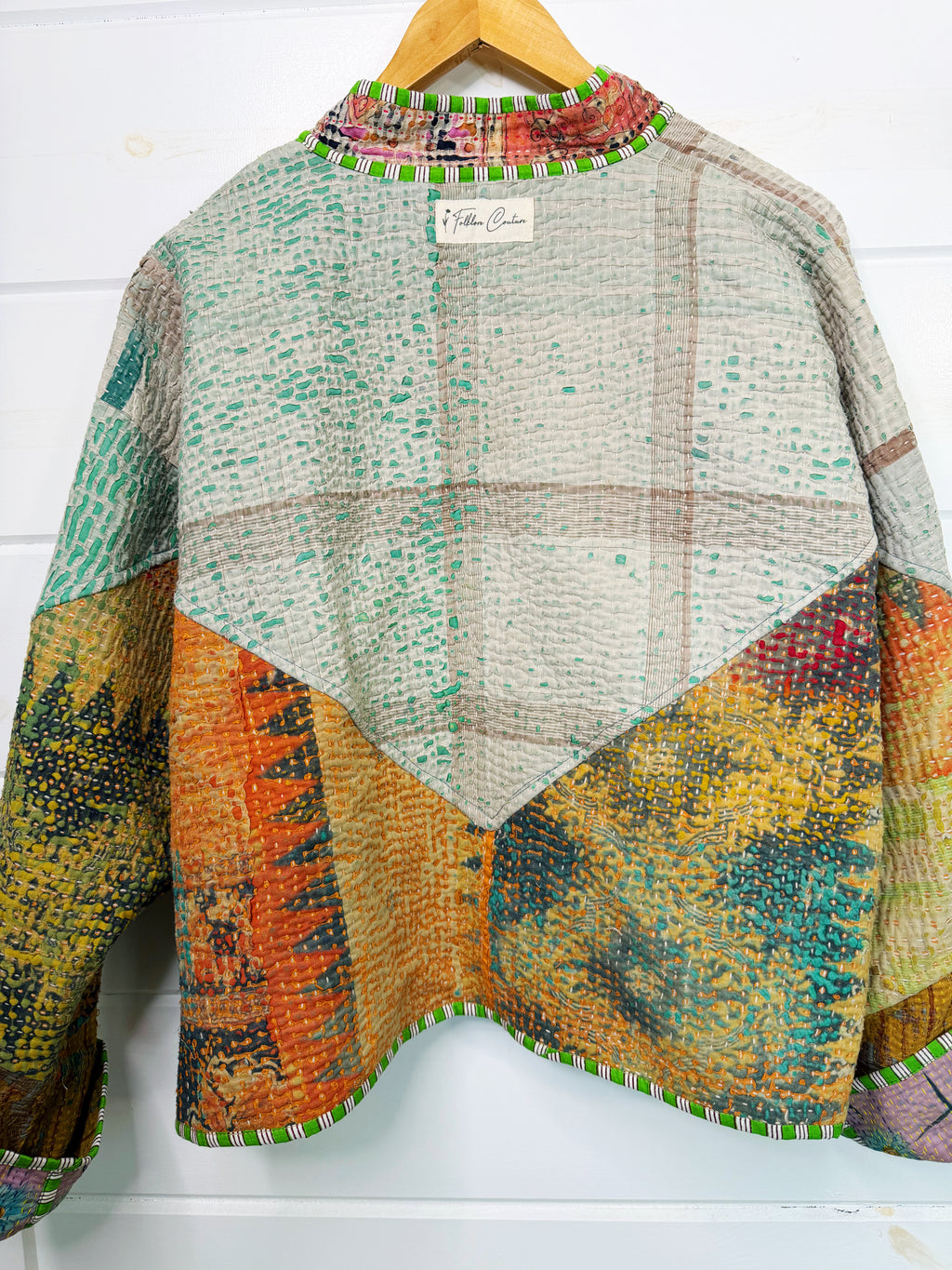 Patchwork Kantha Jacket – Quilted Reversible Blanket Coat