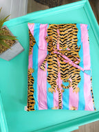 Women's Cotton Pajama Set - Cotton Candy Tiger Print