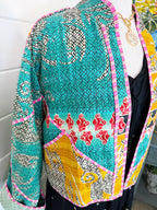 Patchwork Kantha Jacket – Quilted Reversible Blanket Coat