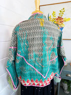 Patchwork Kantha Jacket – Quilted Reversible Blanket Coat