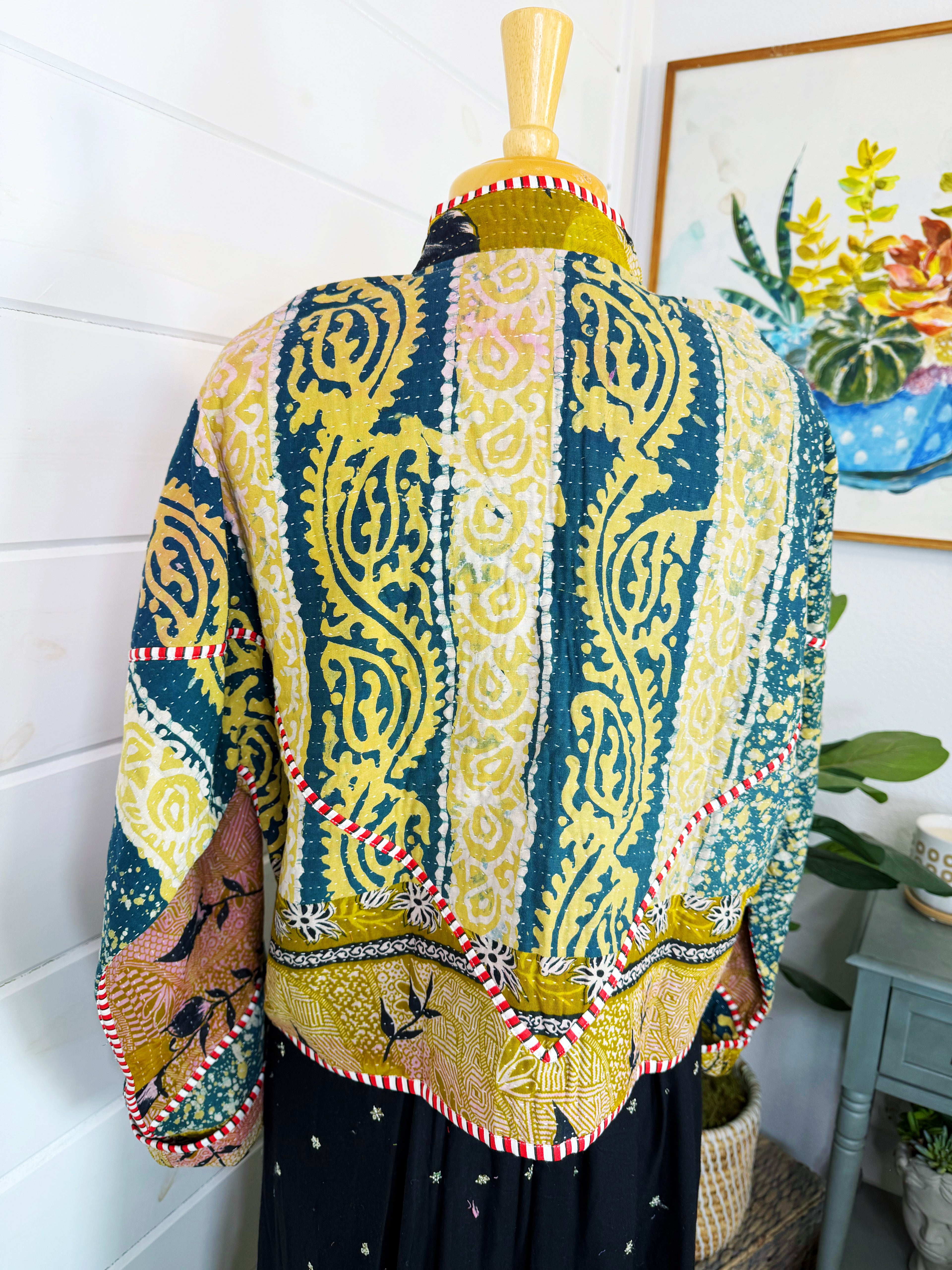 Patchwork Kantha Jacket – Quilted Reversible Blanket Coat