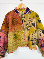 Patchwork Kantha Jacket – Quilted Reversible Blanket Coat