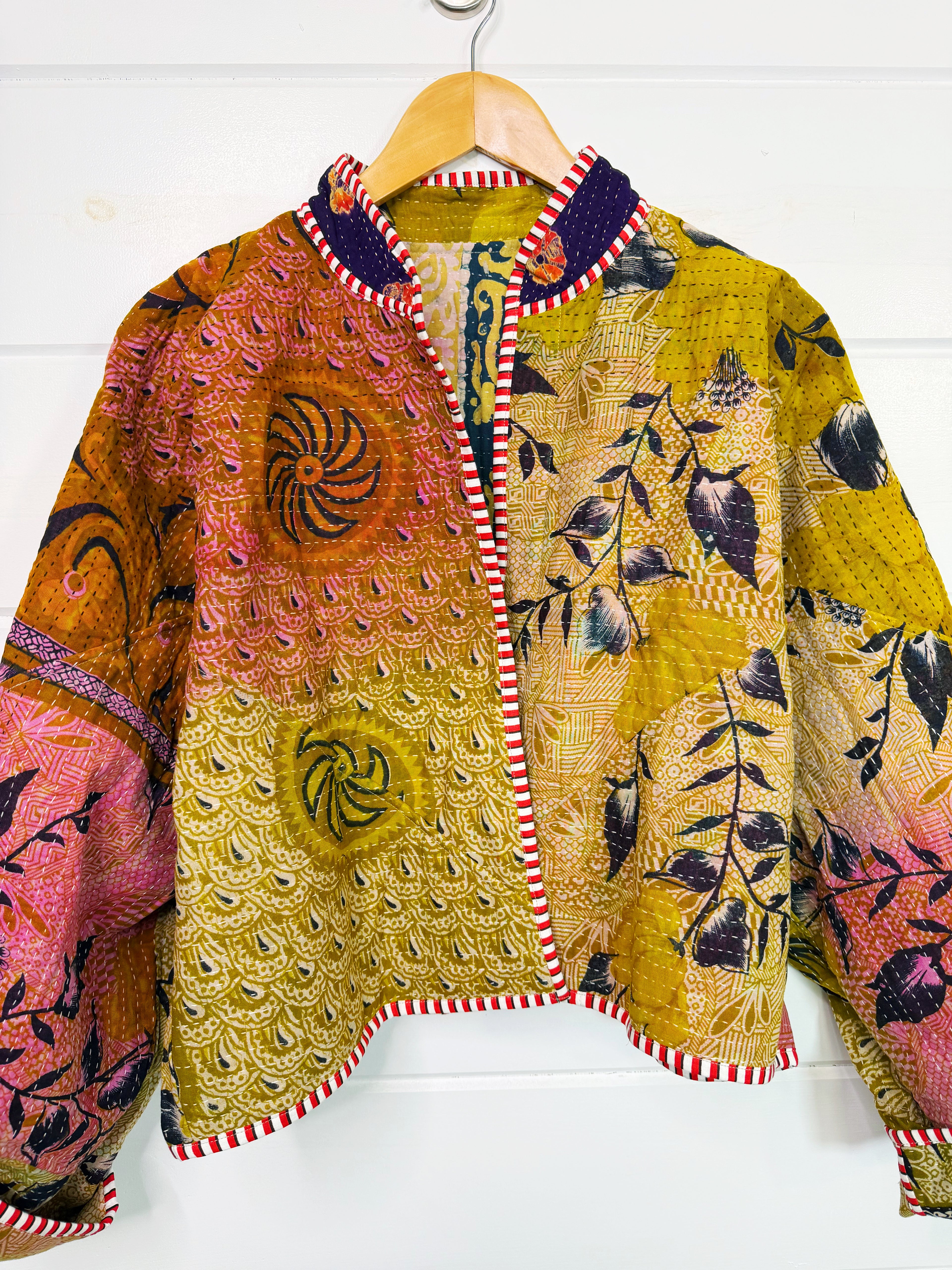 Patchwork Kantha Jacket – Quilted Reversible Blanket Coat