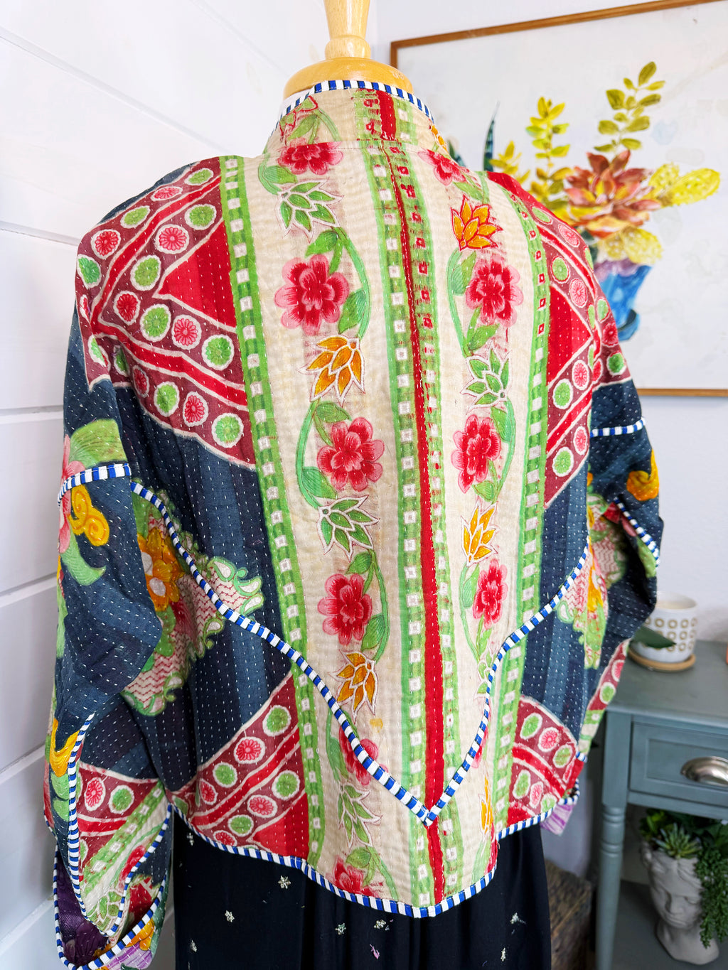 Patchwork Kantha Jacket – Quilted Reversible Blanket Coat