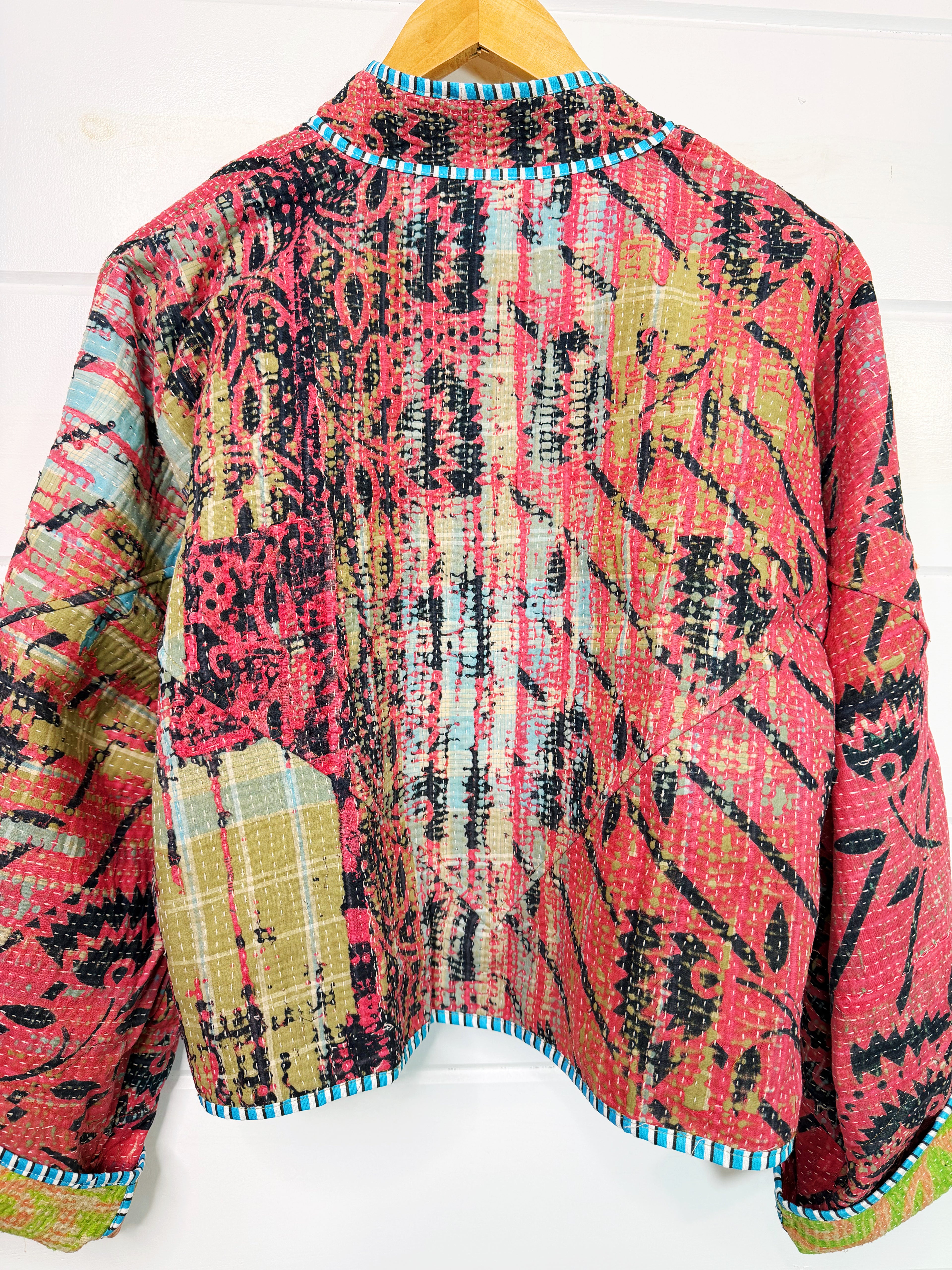 Patchwork Kantha Jacket – Quilted Reversible Blanket Coat