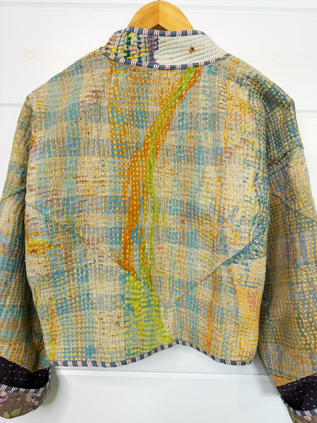 Patchwork Kantha Jacket – Quilted Reversible Blanket Coat