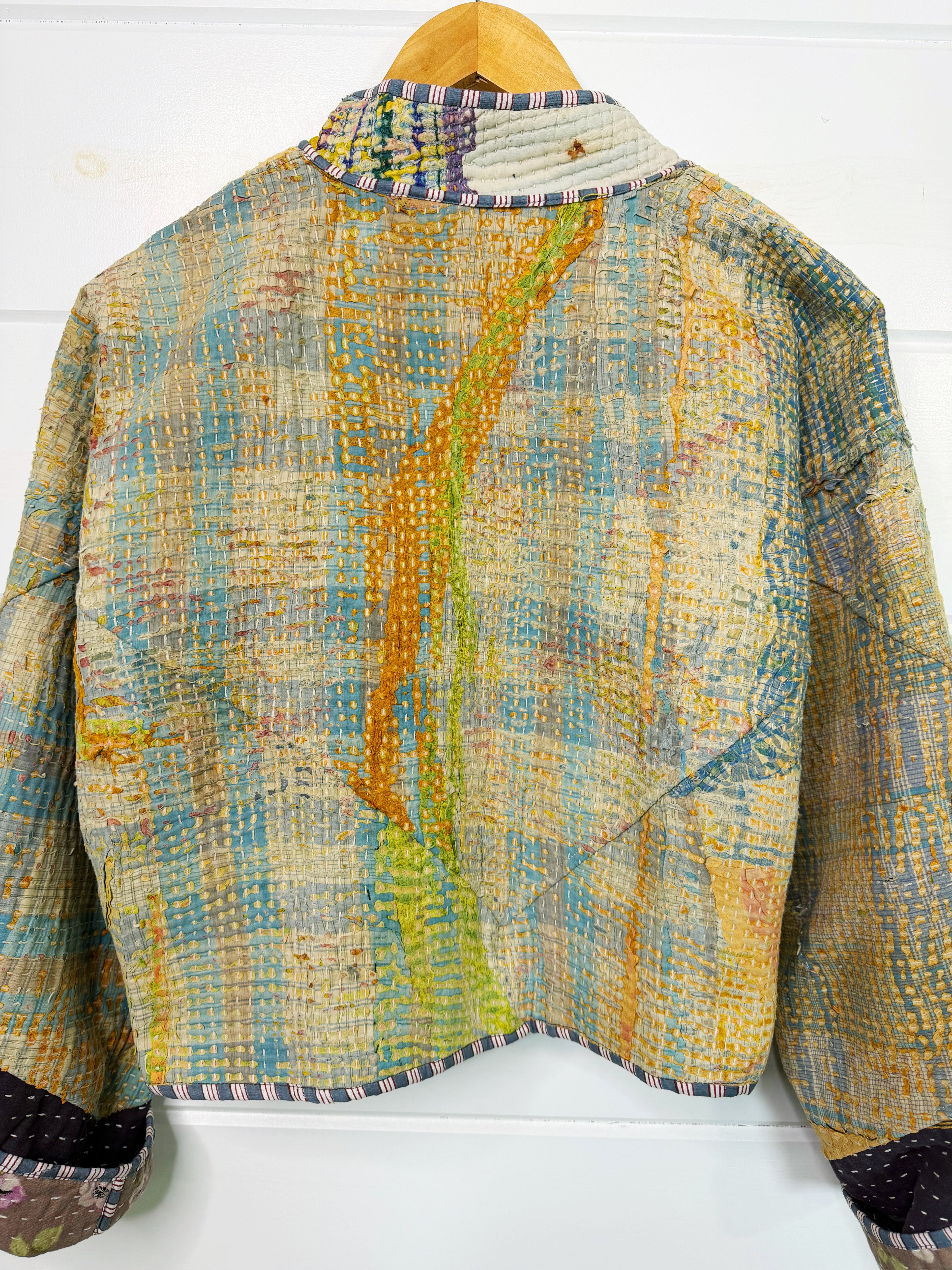 Patchwork Kantha Jacket – Quilted Reversible Blanket Coat