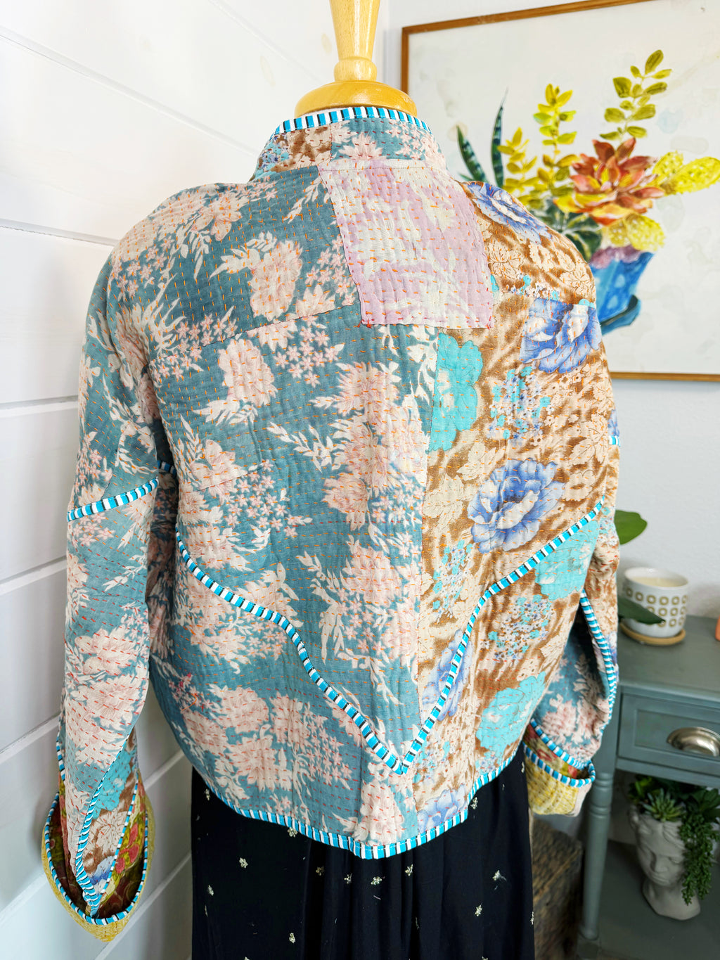Patchwork Kantha Jacket – Quilted Reversible Blanket Coat