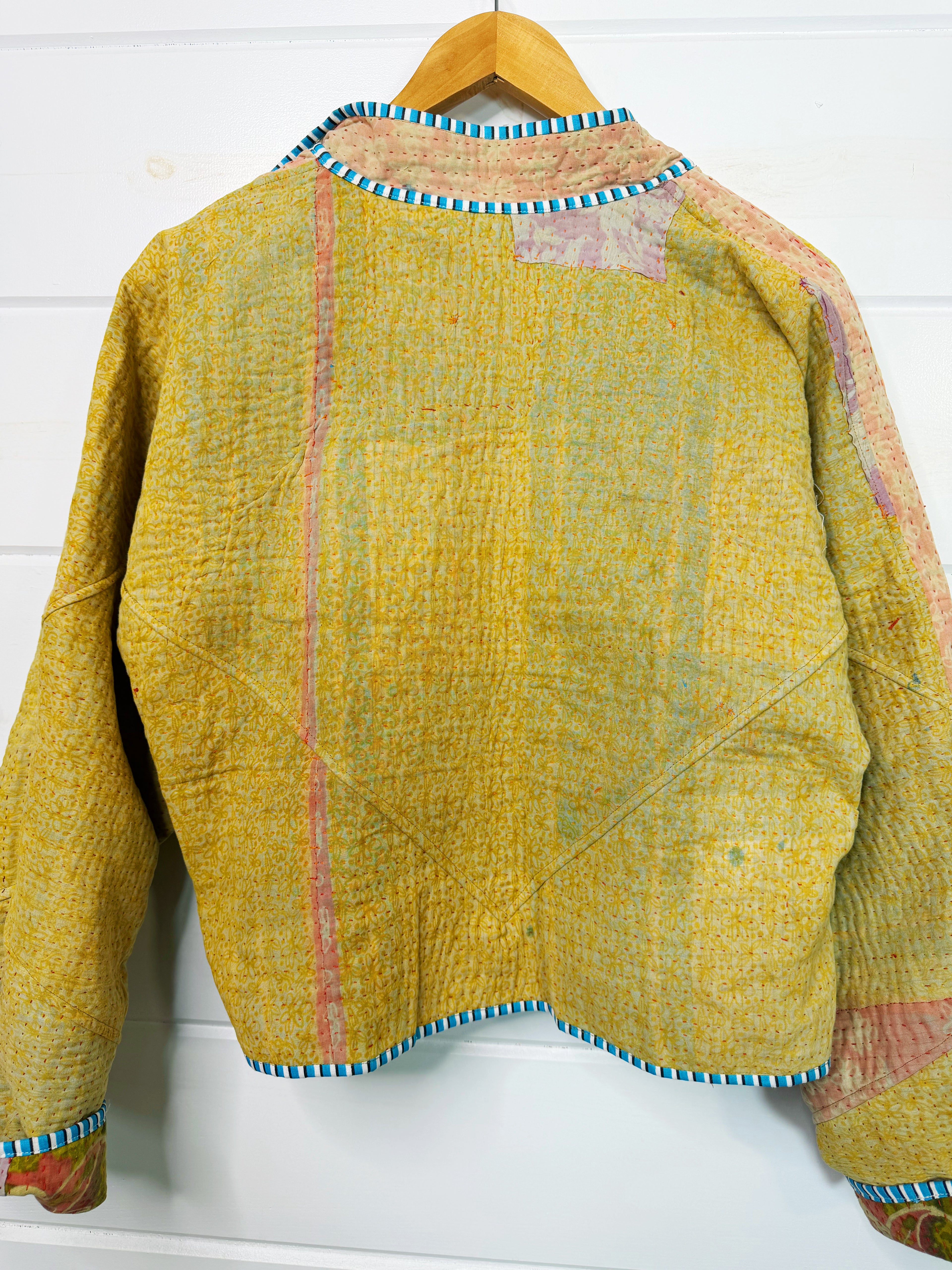 Patchwork Kantha Jacket – Quilted Reversible Blanket Coat