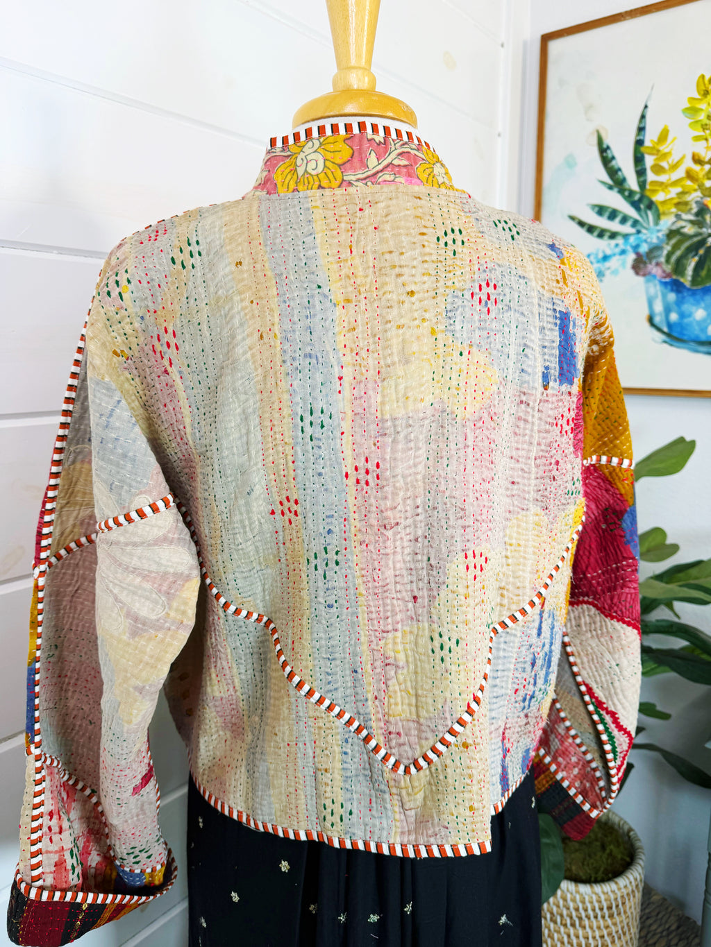 Patchwork Kantha Jacket – Quilted Reversible Blanket Coat