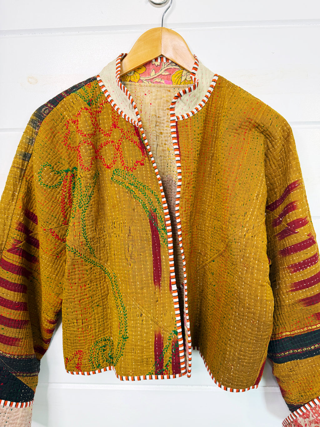 Patchwork Kantha Jacket – Quilted Reversible Blanket Coat