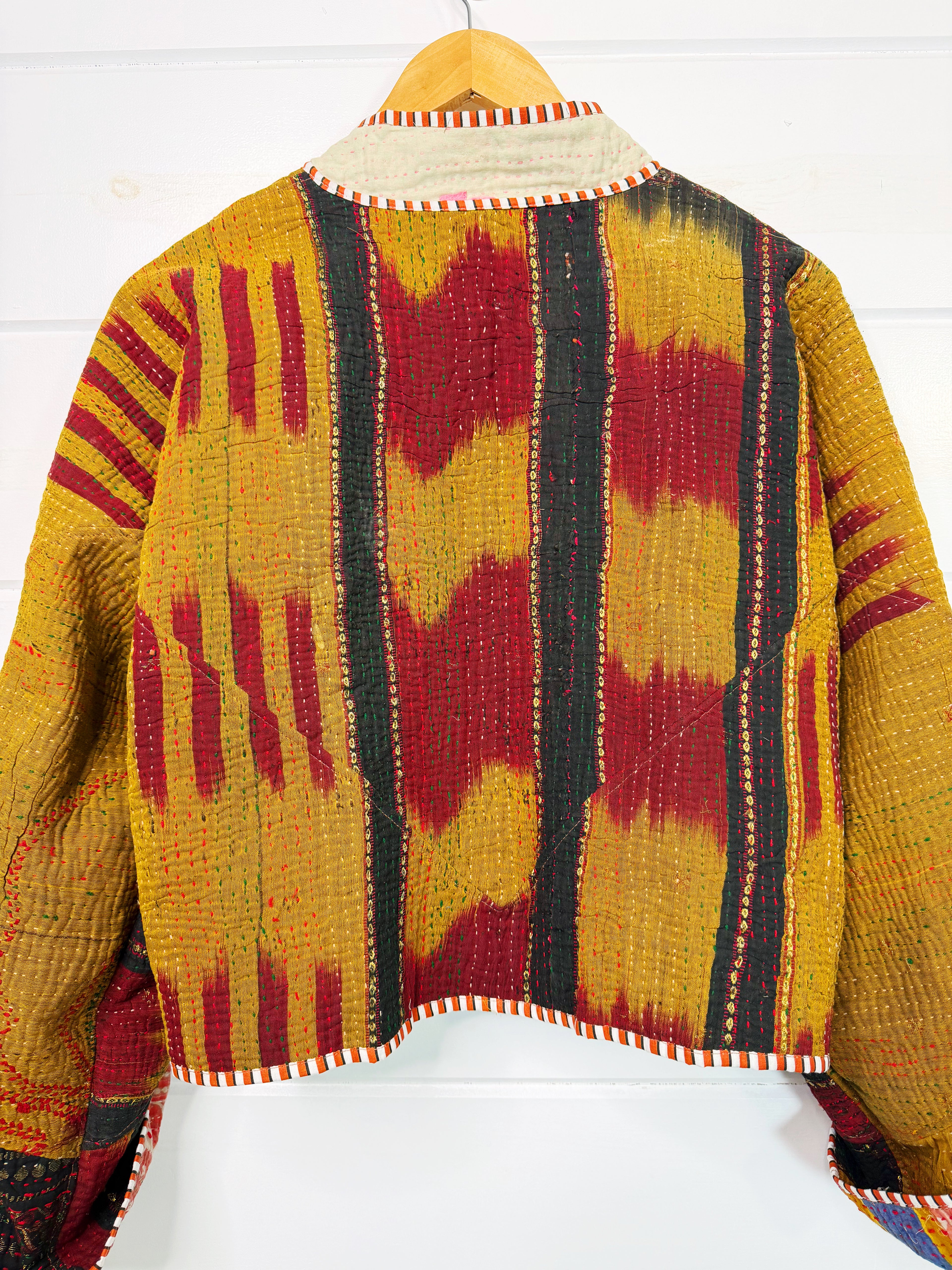 Patchwork Kantha Jacket – Quilted Reversible Blanket Coat